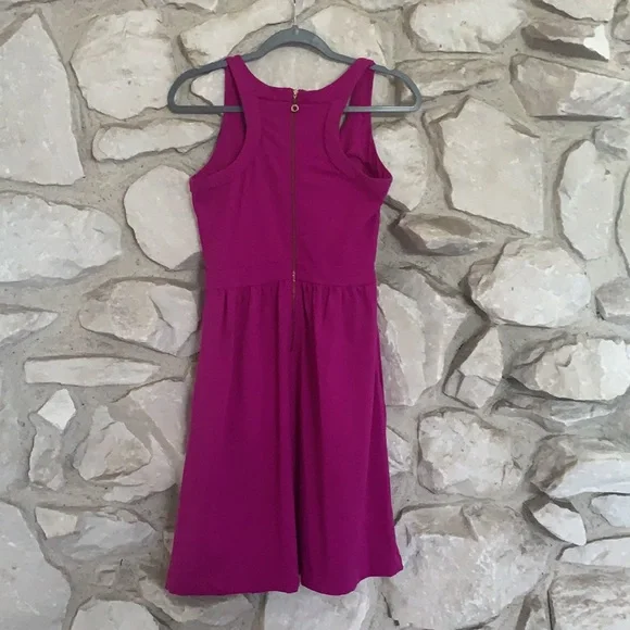 EUC Cynthia Rowley Magenta Fit & Flare Dress Size: Small (S) MSRP $138 - Picture 6 of 11
